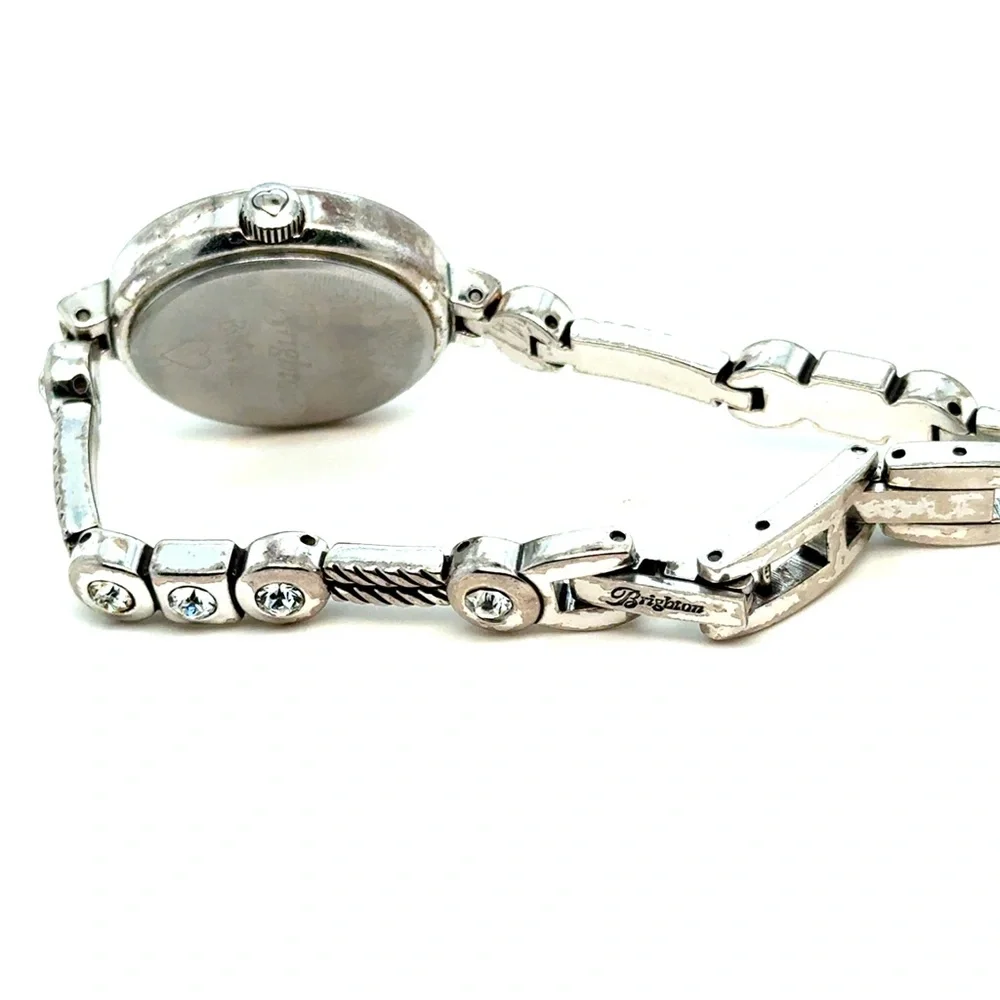 Brighton‎ Silver-Tone Women's Bracelet Watch with White Dial